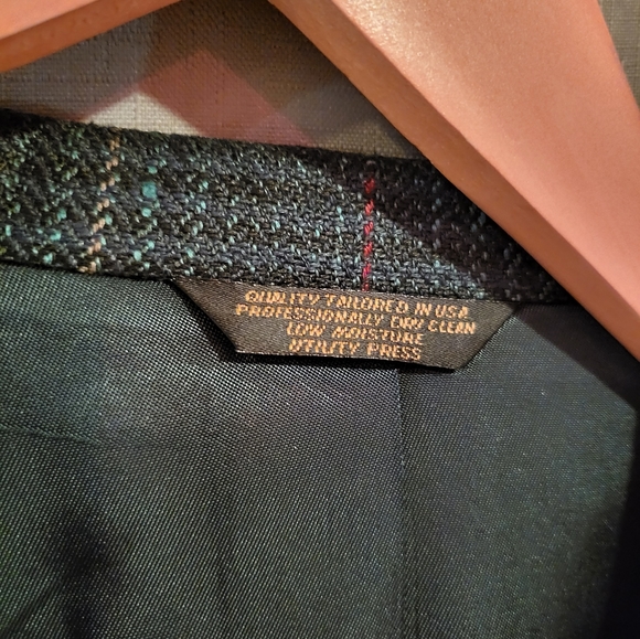 Gant Tailored Clothing - NWOT 100% Pure Wool Men's Gray Plaid Suit Jacket - Picture 5 of 6